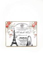 Chalk My Theme Paris Theme Wall Hanging Décor |Waterproof Organic Wood Print Wooden Home Decoration Item Stylish For Home, Café, Restaurant, and Hotel 14 X 11 Inches