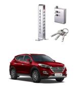 Qiisx 8 Hole Brake Clutch Pedal EXPERT9025 Car Lock Anti-Theft Adjustable Accelerator Throttle Locking Gear Lock (Stainless Steel) for Hyundai Tucson