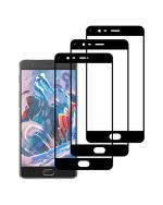 GADGETRONICS OnePlus 3 and 3T Black Tempered Glass Scratch Resistant and Anti Fingerprint Screen Protector