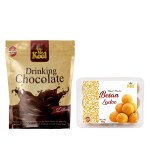 Mr.Kool Premium Quality Besan Laddu 500gm and Drinking Chocolate Powder 900gm Bag. Pack of 2 Combo