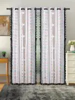 Cortina Set of 1 Cotton Floral Printed Room Darkening Door Curtain