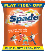 SPADE 6kg (Buy 2 Packets of 3Kg and Get 100 Rs. Off) Detergent Powder, ADVANCED FORMULATION