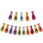 Festiko Happy Father's Day Banner in Tie Cutouts, Fathers day Decoration Items