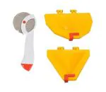 Blue Wonder Stainless Steel Apex Pizza Cutter With 2 Pcs Plastic Sancha Set and (Multicolour, Pack of 2)