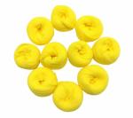 The Lovely Creations Non Shaded Yellow Stocking Flower Fabric (pack of 10)