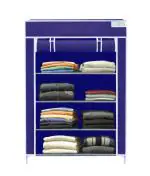 FLIPZON | 4 Shelves Baby Foldable Wardrobe | Non-Woven Fabric Shelves | Blue