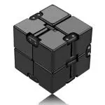 Shivsoft Infinity Cube Fidget Toy Hand Killing Time Fidget Spinner Prime Infinite Cube For ADD, ADHD, Anxiety, and Autism Adult and Children (Black)