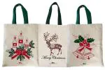 Arka Home Products Off White Canvas Reusable Shopper Bag (Set Of 3)
