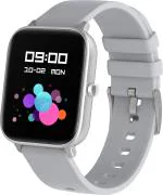 Robotek BlazeFit 1.69 Display Bluetooth Calling Oximeter Sports modes IP67 Waterproof Smartwatch (Silver Strap, Free Size)