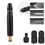 KIRMIT Water Spray Gun Car Wash Nozzle High Pressure Nozzle Spray Water Gun Water Jet Hose Nozzles Pipe For Gardening, Bike Car Wash Garden Watering Tool Black High Pressure Nozzle with 3 Attachment
