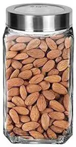 JIGSHTIAL BPA Free Clear Glass Bread Container 1000 ml