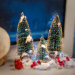 SpecialYou.in Set of 4 Christmas Decorations Items Includes Mini Christmas Tree with Fairy Lights for Side Table, Center Table, Home, Bedroom, Living Room Decoration