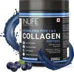 Inlife Hydrolyzed Collagen Peptides Powder Type 1, 3 with Biotin Blueberry Flavor (200 g)