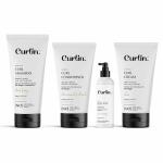 Curlin Curly Hair Shampoo (200g) + Conditioner (150g) + Curl cream (150g) + Scalp tonic (100ml) - Pack of 4