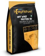 MyFitFuel MFF Whey Protein 80 | 1 Kg, (Mango Alphonso) 30 Servings