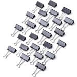 Deli E38561 Binder Clips, 51 mm, Black Body, Pack of 2