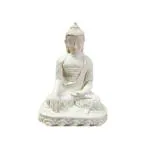 Sk Craft White Resin Buddha Idol Statue Showpiece