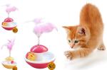 Sage Square Rolling Interactive Tumbler Pet Friendly Cat Toy Feather Teaser Training Toy For Cat Kitten Puppy