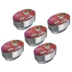 Freshee 125pcs Aluminium Silver Foil Disposable Container with Lid, 600ml Pack of 5 x 25 Each for Food Storage, Canteen, Delivery Services, Hotels