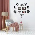 Random Love Tree Collage Photo Frames for Wall Decoration| Home and Wall Decor Framing of Photos and Picture For Living Room, Bedroom, Home, Office Set of 4 (7