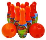 Humaira Plastic Bowling Game Set Toy with 10 Pins, 2 Balls Sports Toy Game for Kids, Red