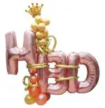 Party Propz Multicolor Rubber Balloon Bouquet Metallic, Foil, Long Ballons Decoration