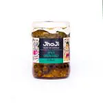 JhaJi - Taste of Mithila Spicy Green Chili Pickle | Hari Mirch Ka Teekha & Khatta Achaar | Hot, Tangy, Sour, & Spicy | Bihari-Style Homemade Pickle | Sun-Dried. No Artificial Preservatives & Colors