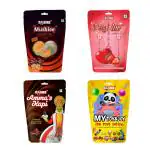 Dobiee Fruity Flavoured Centre Filled Candies - Muskiee, Berry Luv, Ammas Kapi, My Toy And Joy (Pack Of 4)