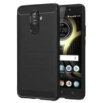 Zapcase Black Rubber Back Cover For Lenovo K8 Plus 19.5 x 13.5 x 2 cm