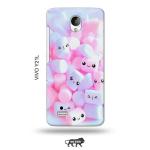Tweakymod Printed Cute FAces Back Cover For Vivo Y21L
