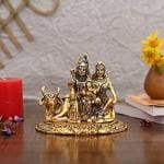 CraftVatika Handcrafted Shiva Parvati Ganesh Idol Shiv Parivar Murti Statue Home Decoration