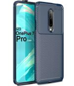 Realcase Blue Carbon Fibre Bumper Case Cover For Oneplus 7 Pro