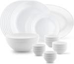 Borosil Opalware White Dinner Set (Pack Of 27)