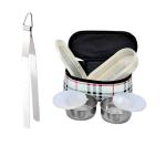 First Front Stainless Steel Roti Chimta Tong With 3 Pcs Bag Lunch Box and Multicolour, Pack of 2
