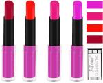 OUR BEAUTY Multicolor  Rich Colour Payoff Long Stay Soft Matte Lipstick , 14 G (Set Of 4)