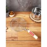 HAZEL papad jali ( Round), Aluminium, Silver