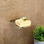 Fortune Stainless Steel Single and Double Square Soap Dish/Soap Case/Soap Stand/Soap Holder for Bedroom Bathroom, Kitchen, Toilet, Homes Accessories Chrome Finish- (Single Dish, Pack of 1)