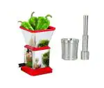 Urban buy Stainless Steel Chilly Cutter Cutter With Aluminium Khallad Masher | okhli and musal/Kitchen Masher, for Kitchen Imam dasta and, (Multicolour & Pack of 2)