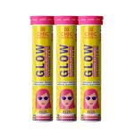 Chicnutrix Glow - Glutathione & Vitamin C - Skin Radiance & Glow - Strawberry Lemon - 60, 20x3 Effervescent Tablet