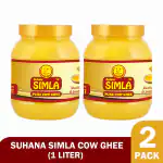 Suhana Simla Premium 1 Liter Danedar Cow Ghee | Pure Cow Ghee (PACK OF 2)