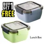 HENNY Buy 1 Get 1 FREE Offer Craze lunchbox, Eat Smart and Safe with Our BPA-Free Food Grade Plastic Lunch Boxes with Spoon (Color: Multicolor)