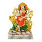 pujaNpujari Maa Durga Murti Idol for Home Temple - Durga MATA Murti for Home Puja / Polyresin Gift Items for House Warming Ceremony