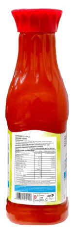 9am Crush Orange Sharbat Syrup 750ml | Ready to drink Syrup For Cocktails, Mocktails, Sodas, Ice-teas, and more | Refreshing Summer Drinks | Concentrated Syrup | Ready to mix | Pack of 1