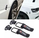 AutoBizarre Security Hook Lock Clips Kit Quick Release Fasteners TRD Clips for Bumpers, Fenders, Trunk and Hatch Lids Compatible with All Cars (Set of 2) | Iron material