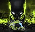 Urban Carrier ISI Certified ABS Material Full Face Stylish Helmet with Rainbow Visor For Men(BAT-MAN-RAINBOW-GREEN)