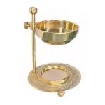 DOKCHAN Brass Metal Fragrance Lamp Oil Diffuser Camphor/Loban Lamp with Adjustable Handle