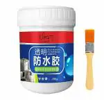 OXILY Transparent Waterproof Glue 300g with Brush, Leakage Protection Bathroom Wall Tile