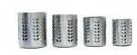 Revv Up Silver Stainless Steel Round Shape Cutlery Holder Case,30 pc Capacity Pack of 4 (Small, Medium, Large, Extra Large)