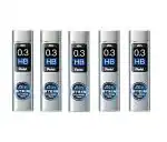 Pentel Ain Stein Mechanical Pencil Lead | Tip Size 0.3 MM | Lead Of Grade HB | Pack of 15 Pcs (C273-HB) | Pack of 5
