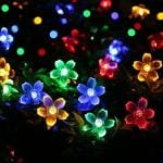 Glowserie Christmas Decorations String Lights Outdoor Waterproof 3M 16 LED Flower Fairy Light for Tree Garden Fence Patio Yard Halloween Warm White